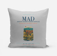 Thumbnail for Adolfo Suarez Madrid-Barajas Airport (MAD) design on light gray pillow
