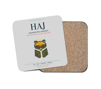 Thumbnail for Hannover Airport (HAJ) design on light gray 1 piece coaster