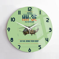 Thumbnail for Sikorsky HH-3E Jolly Green Giant design on light green no frame wall clock