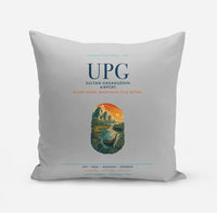Thumbnail for Sultan Hasanuddin Airport (UPG) design on light gray pillow