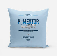 Thumbnail for Tecnam P-Mentor design on light blue pillow