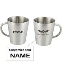 Thumbnail for VietJet Air Stainless Steel Coffee mug, Silver+Name