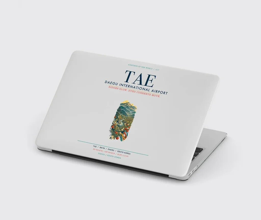 Daegu International Airport (TAE) design on light gray MacBook case