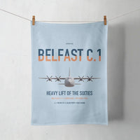 Thumbnail for Short Belfast C.1 design on light blue towel