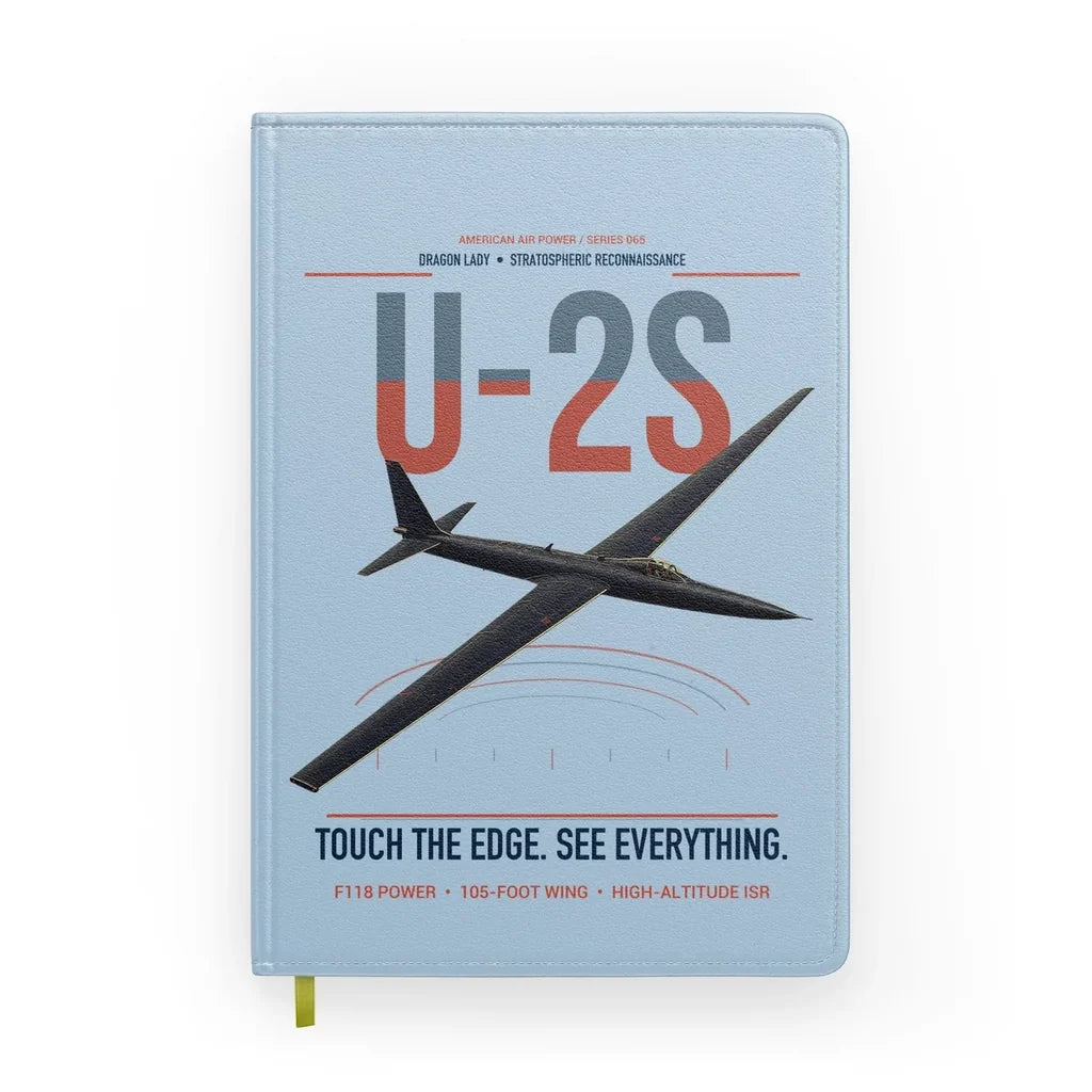 U-2S Dragon Lady design on light blue notebook