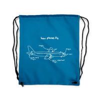 Thumbnail for How Planes Fly Drawstring Bag - view 5