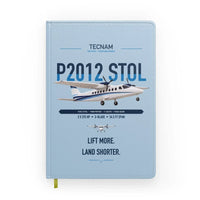 Thumbnail for Tecnam P2012 STOL design on light blue notebook