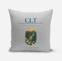 Thumbnail for Charlotte Douglas International Airport (CLT) design on light gray pillow