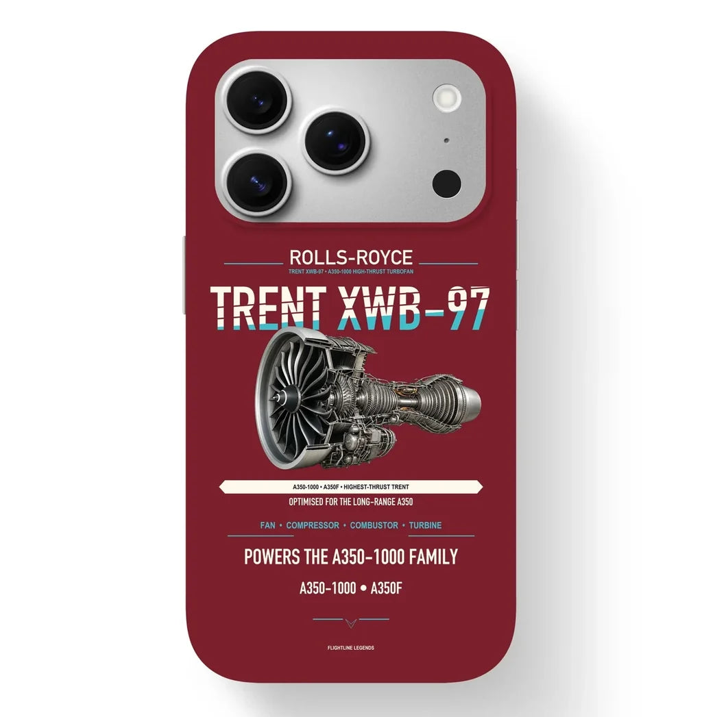 TRENT XWB-97 Case design on dark red iphone case