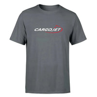 Thumbnail for Cargojet logo printed on gray cotton t-shirt