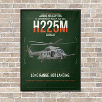 Thumbnail for Airbus Helicopters H225M Caracal vertical canvas print - framed - dark green background