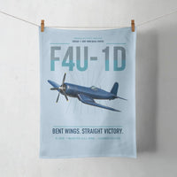 Thumbnail for F4U-1D Corsair design on light blue towel