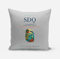 Thumbnail for Las Americas International Airport (SDQ) design on light gray pillow