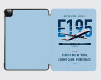 Thumbnail for Embraer E195 design on light blue ipad tablet case