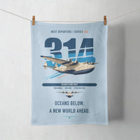 Thumbnail for Boeing 314 Clipper design on light blue towel