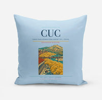 Thumbnail for Camilo Daza International Airport (CUC) design on light blue pillow