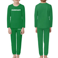 Thumbnail for Embraer & Text children pajamas - Green