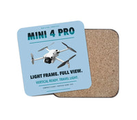 Thumbnail for DJI Mini 4 Pro design on light blue 1 piece coaster