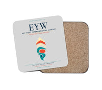 Thumbnail for Key West International Airport (EYW) design on light gray 1 piece coaster