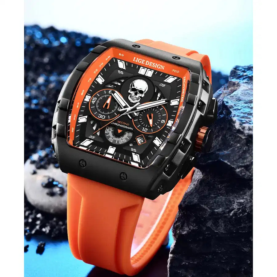 Waterproof Quartz Skeleton Skull Watch - view 9