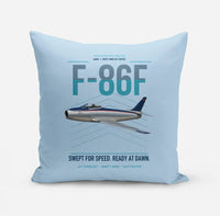 Thumbnail for F-86F Sabre design on light blue pillow