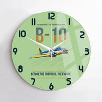 Thumbnail for Martin B-10 design on light green no frame wall clock