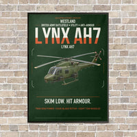 Thumbnail for Westland Lynx AH7 vertical canvas print - framed - dark green background