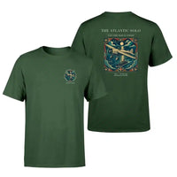 Thumbnail for VINTAGE G4018 - The Atlantic Solo - Double-Side T-Shirt design on darkgreen double side t shirt