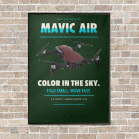 Thumbnail for DJI Mavic Air vertical canvas print - framed - dark green background