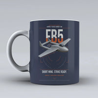 Thumbnail for de Havilland Vampire FB5 design on dark blue ceramic mug, double-side print