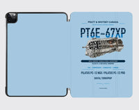 Thumbnail for PT6E-67XP design on light blue ipad tablet case