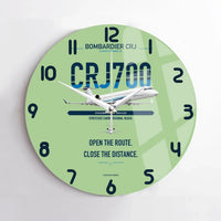 Thumbnail for Bombardier CRJ700 design on light green no frame wall clock