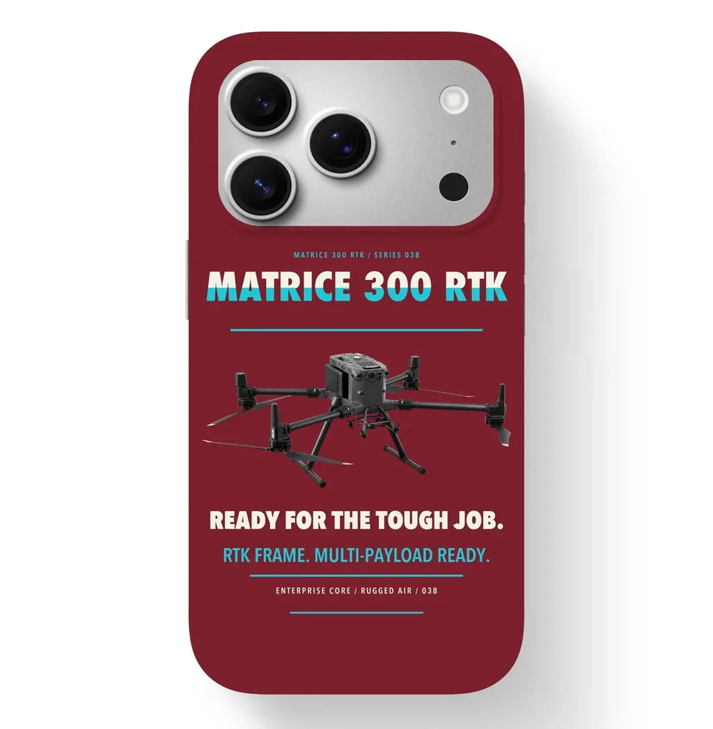 DJI Matrice 300 RTK Case design on dark red iphone case