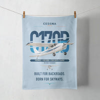 Thumbnail for Cessna 170B design on light blue towel