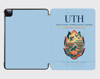 Thumbnail for Udon Thani International Airport (UTH) design on light blue ipad tablet case