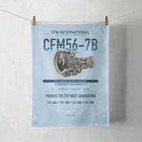Thumbnail for CFM56-7B design on light blue towel
