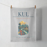 Thumbnail for Kuala Lumpur International Airport (KUL) design on light gray towel