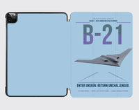 Thumbnail for B-21 Raider design on light blue ipad tablet case