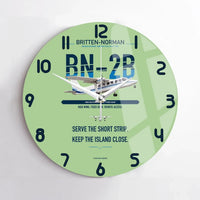 Thumbnail for Britten-Norman BN-2B-26 Islander design on light green no frame wall clock