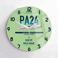 Thumbnail for Piper PA-24-250 Comanche 250 design on light green no frame wall clock