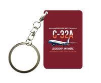 Thumbnail for C-32A SPECIAL AIR MISSION Key Chain design on dark red key chain