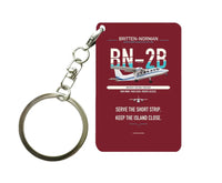 Thumbnail for Britten-Norman BN-2B-26 Islander Key Chain design on dark red key chain