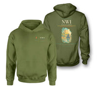 Thumbnail for Norwich Airport (NWI) design on green army double-side hoodie