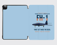 Thumbnail for FH-1 Phantom First Jet Takes the Deck design on light blue ipad tablet case