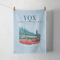 Thumbnail for Gander International Airport (YQX) design on light blue towel