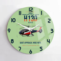 Thumbnail for Airbus H130 design on light green no frame wall clock