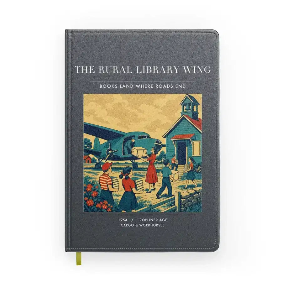 VINTAGE G4392 - The Rural Library Wing - Designed Notebooks design on gray