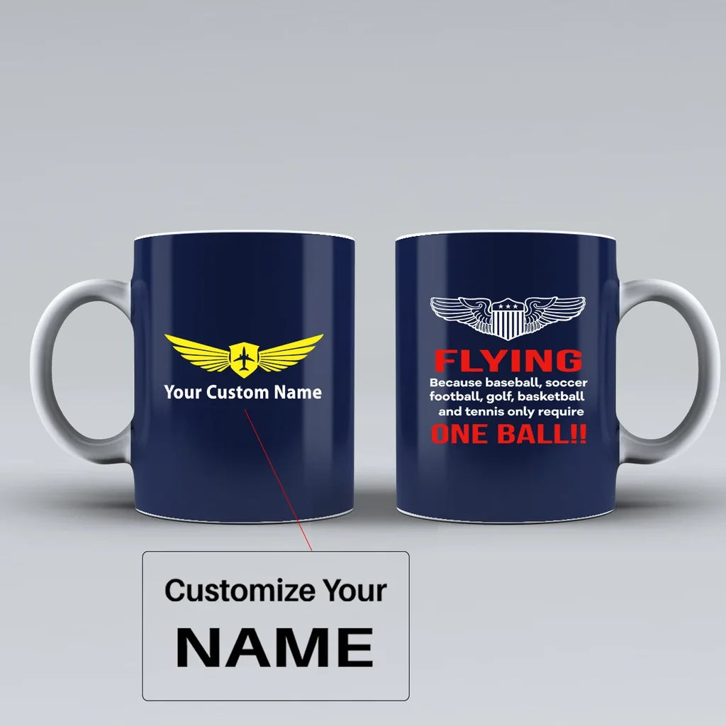 Customisable Flying One Ball Mug - view 5