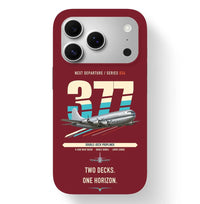 Thumbnail for Boeing 377 Stratocruiser design on dark red magsafe iphone case
