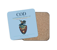 Thumbnail for Yellowstone Regional Airport (COD) design on light blue 1 piece coaster
